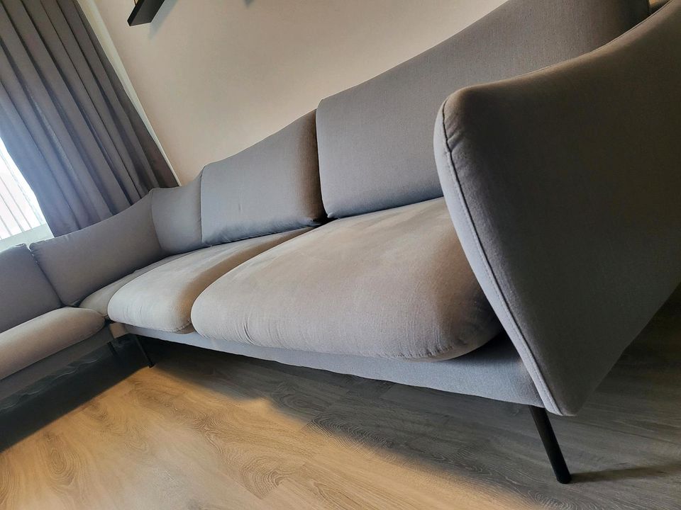 Ecksofa Sofa grau Neuwertig in Rain Lech