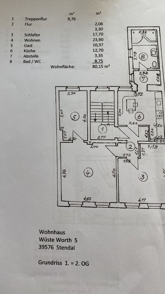 3-Raum Wohnung im Zentrum von Stendal in Stendal