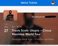 Travis Scott ticket | Stehplatz Frankfurt am Main Niedersachsen - Osterode am Harz Vorschau