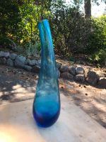 Glasvase Vase blau gebogen handmade aus Glas Sachsen-Anhalt - Tangerhütte Vorschau