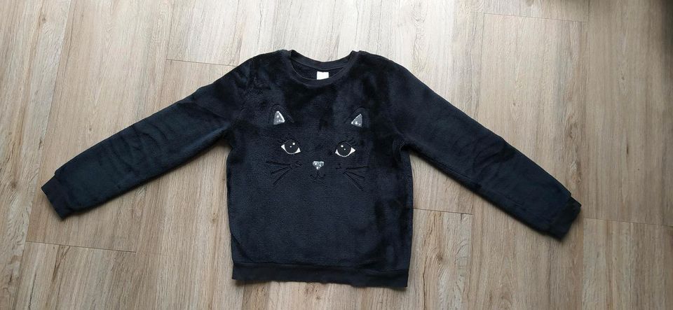 Pullover Pulli Katze schwarz Kuschelpullover 140 in Köln