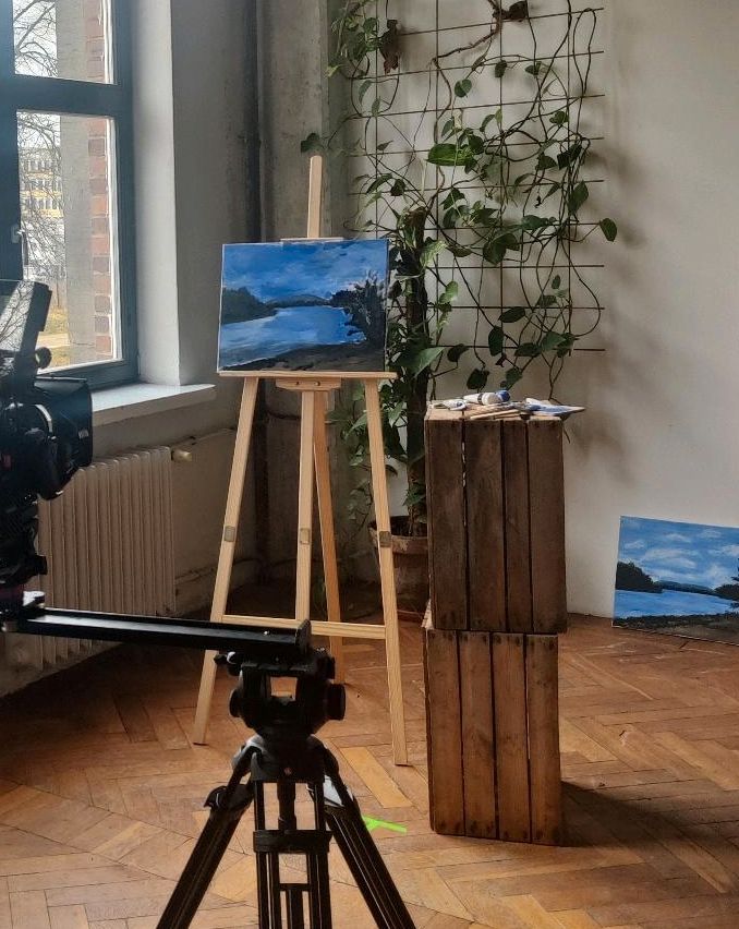 Holz Staffelei / Wooden easel - Canvas holder in Berlin