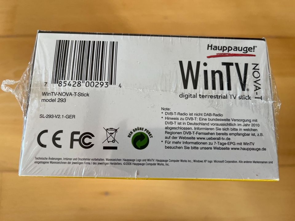 Hauppauge WinTV TV-Stick DVB-T für Laptop, DVB-T-Stick, neu in Dachau