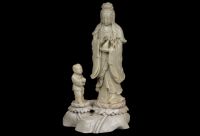 CHINESISCHE SPECKSTEIN FIGUR SKULPTUR GUANYIN SHANCAI ASIEN Nordrhein-Westfalen - Mülheim (Ruhr) Vorschau