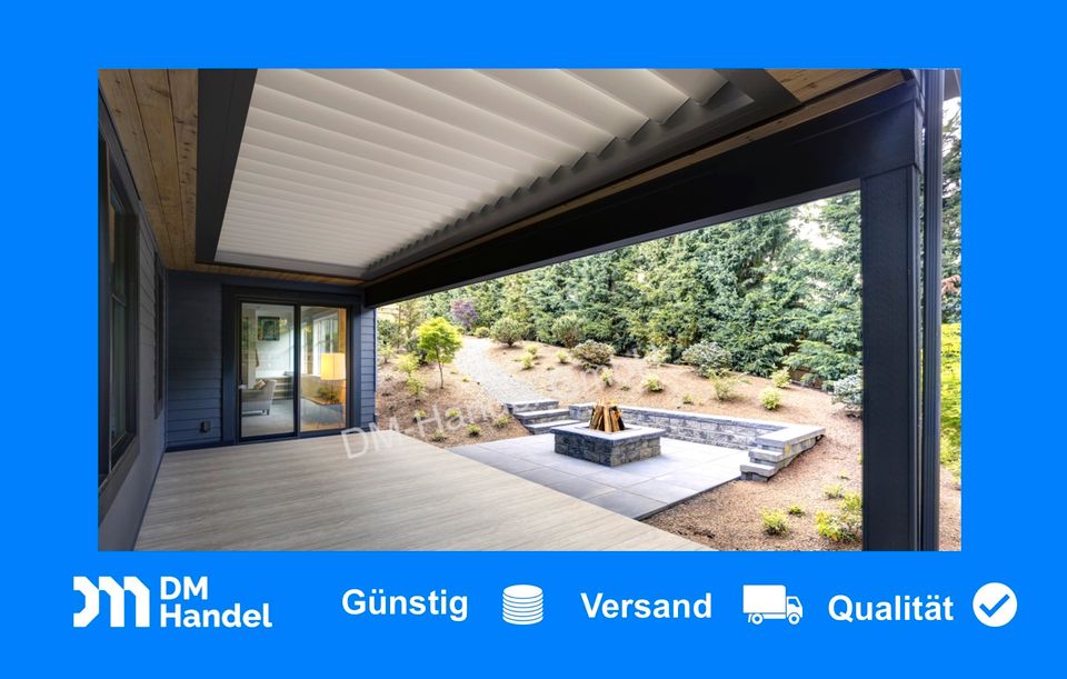 Pergola 4,2x1,5m ✅ Terrassenüberdachung Lamellendach Überdachung in Murrhardt