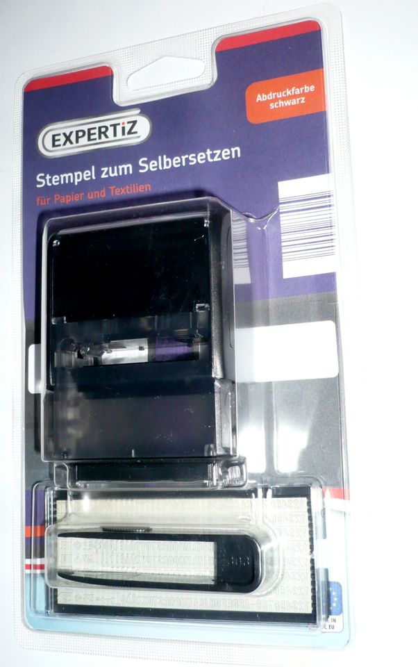 Expertiz Stempel Set zum Selbersetzen f. Papier + Textilien in Lübeck