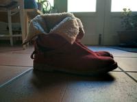 Rote Wildleder-Hush-Puppies-Stiefel mit Fell gefüttert, Gr 39 Leipzig - Connewitz Vorschau