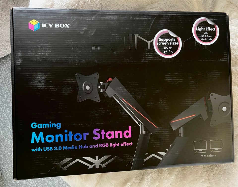 ICY BOX Gaming Monitorhalter mit USB 3.0 Media Hub in Saarbrücken