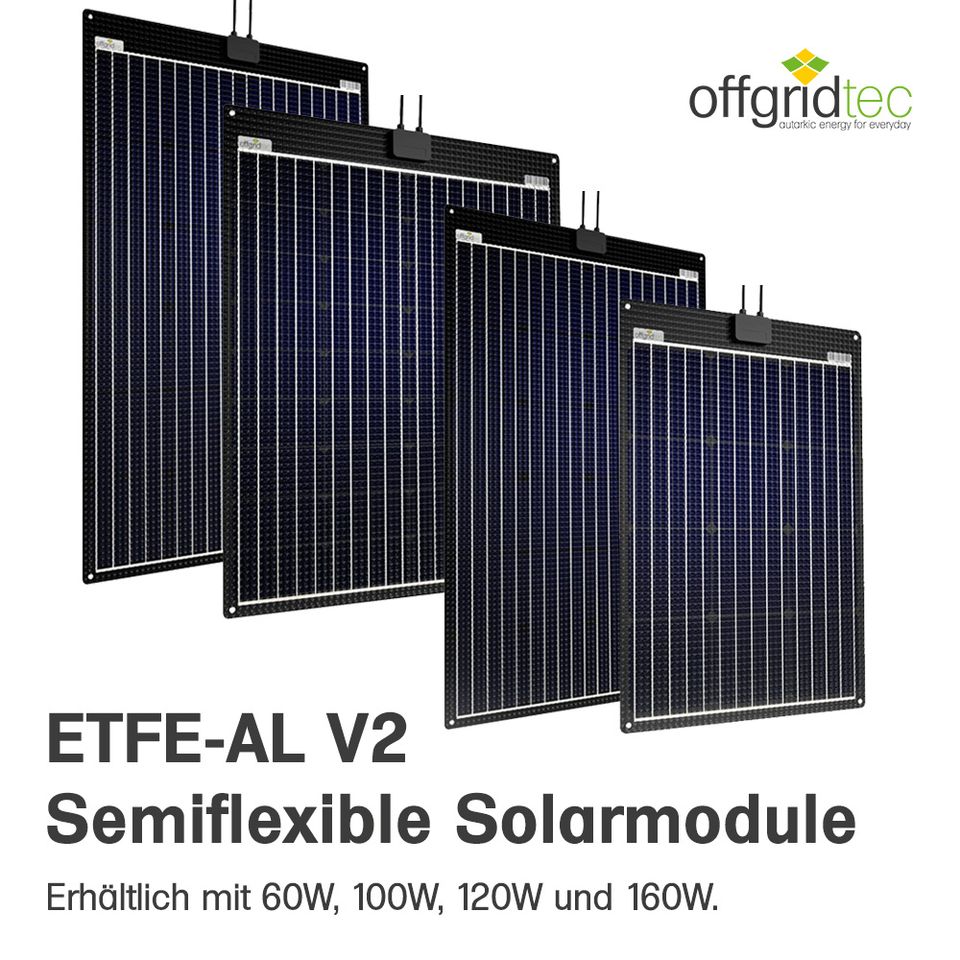 Offgridtec® ETFE-AL 120W V2 semi-flexibles 18V Solarpanel in Eggenfelden