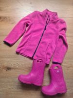 Pinke Fleecejacke Gr. 110 & Crocs Gummistiefel Gr. 29 30 ( 12 ) Pankow - Weissensee Vorschau