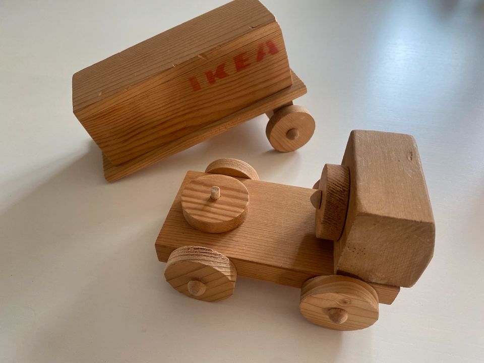 Vintage Ikea Holz - LKW Holzspielzeug selten Fahrzeug in Großhartmannsdorf