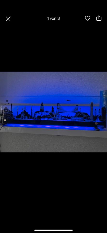 LED licht Glasscheibe mit Istanbul Aussicht in Lünen