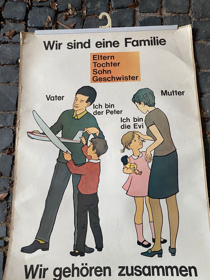 Lehrtafel,Schultafel,Schild,Poster,Schule,Familie,Retro in Bad Breisig 