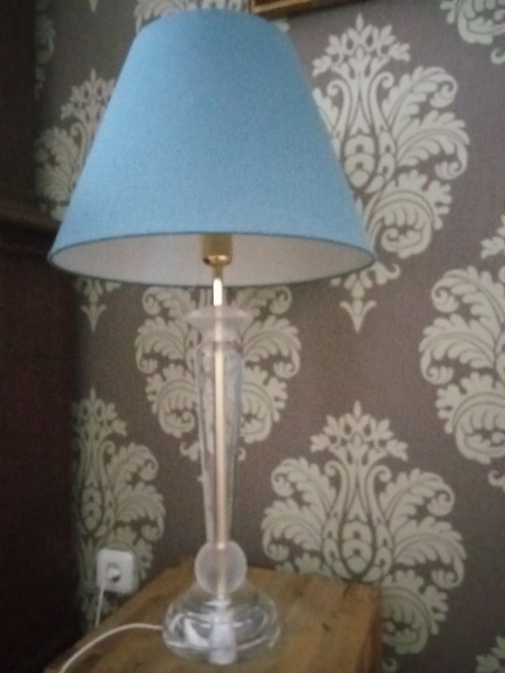 Tischlampe blau Plexiglas 70er vintage design Lampe Tischleuchte in Mannheim