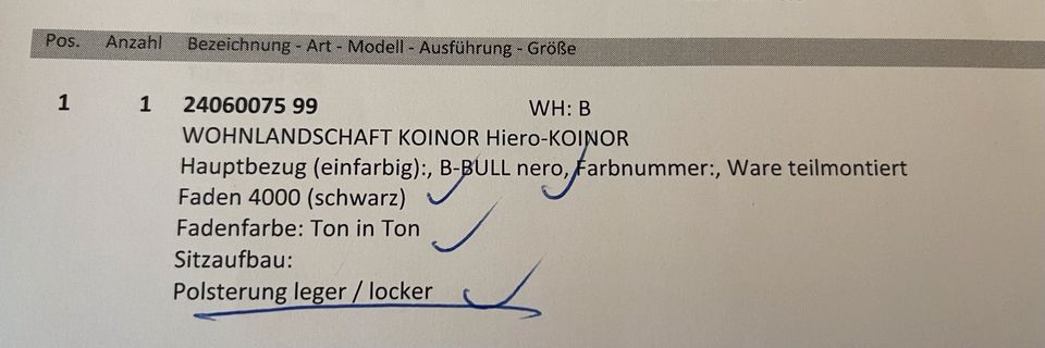 Koinor Hiero Sofa Couch Leder Ledercouch Ecksofa schwarz in Dortmund