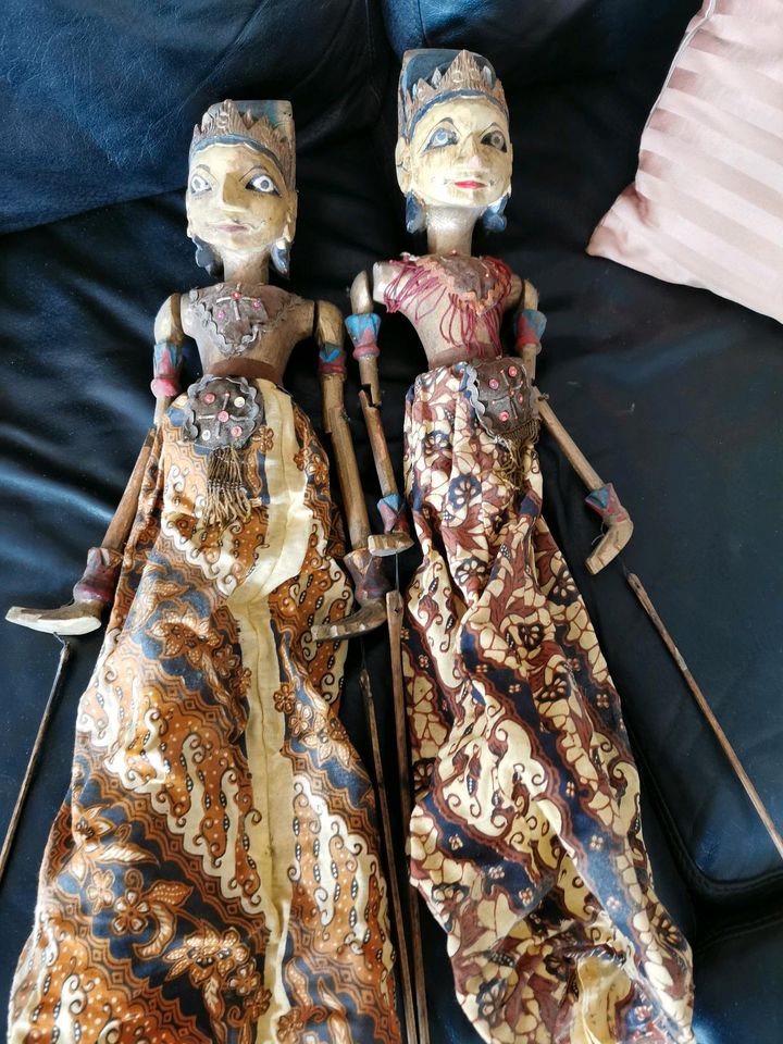 2  Original  Indonesische Stabpuppen Wayang Golek in Haselund