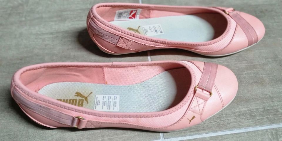 Neuwertige rosa Ballerinas von Puma Gr  40 in Plauen