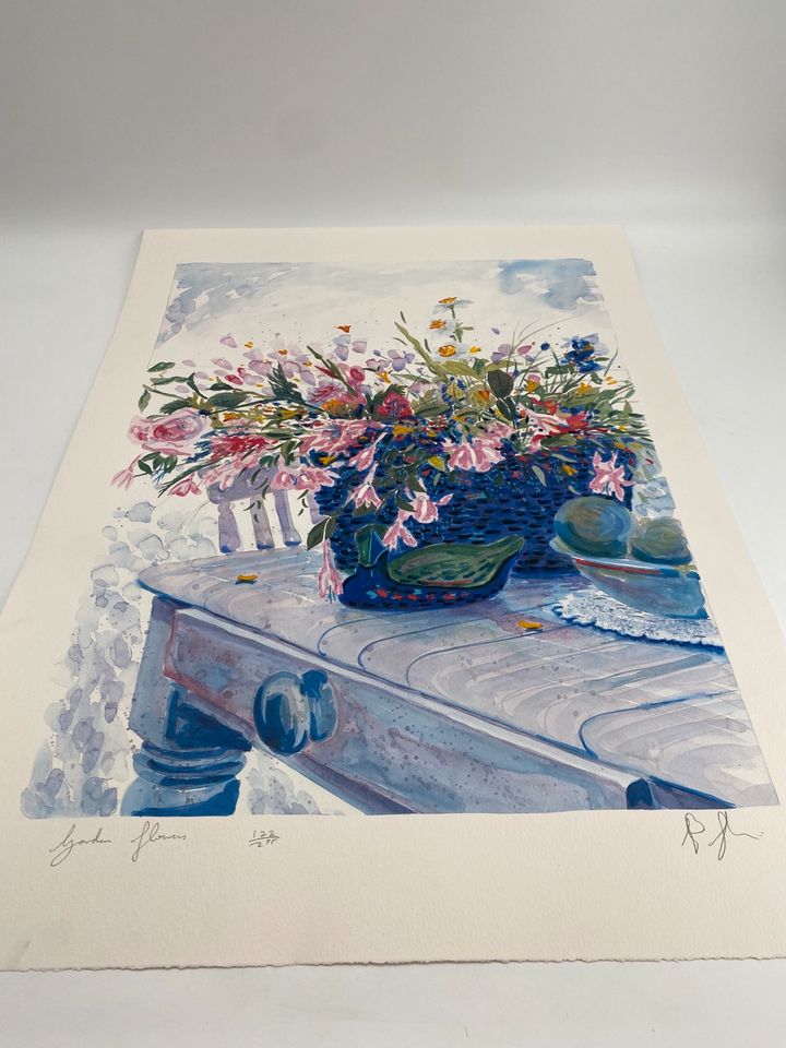 * PATRICK LIVINGSTONE GARDEN FLOWERS GRAPHIK  DRUCK LITHOGRAPHIE in Berlin