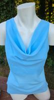 R Linea chifon bluse top mit goldene kette gr S M blau wasserfall Bayern - Neuendettelsau Vorschau