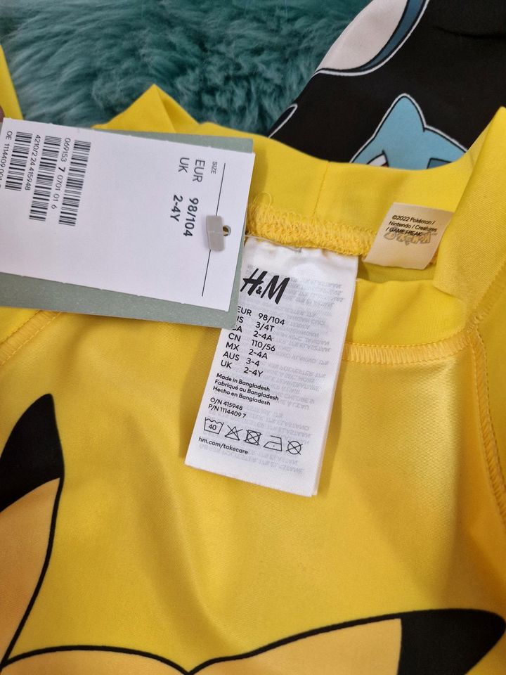 Pokemon UV-Schutz Set H&M Gr. 98/104 Neu in Dorsten