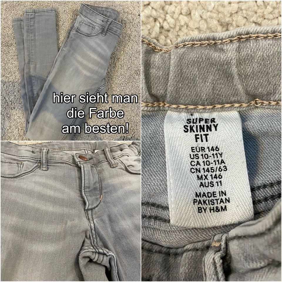 Jeans Kinderhosen Gr. 146,152,158 / H&M / Kinderkleidung/Treggins in Schladen