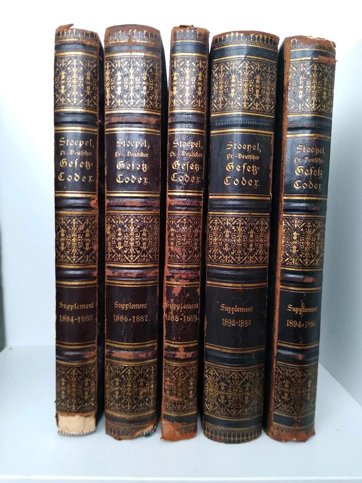 5x Preußisch-Deutscher Gesetz-Kodex Supplement Stoepel 1884-1895 in Berlin