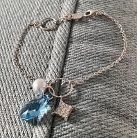 925 Silber Armband mit Swarovski Kristall Baden-Württemberg - Karlsruhe Vorschau