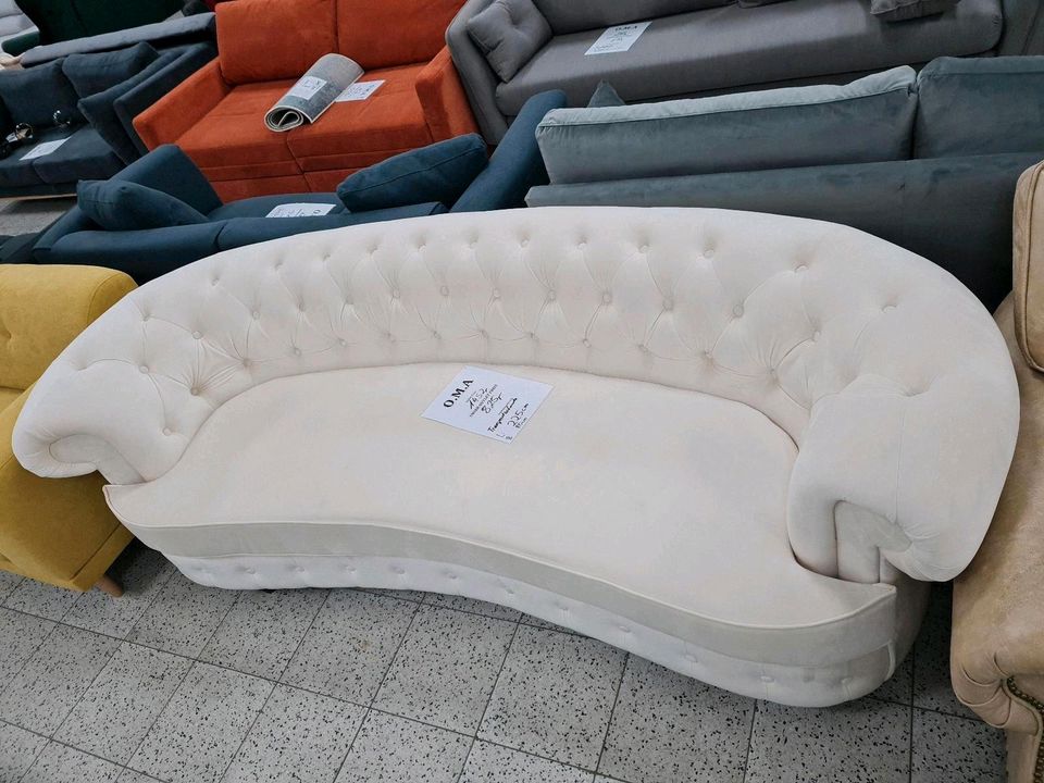 Sofa Couch 3-Sitzer Chesterfield Optik Möbel UVP 1452€ in Herbstein