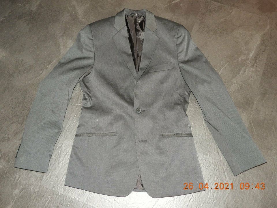 schwarzes Nadelstreifen Jackett Sakko Blazer Gr. 164 von C&A in Berlin