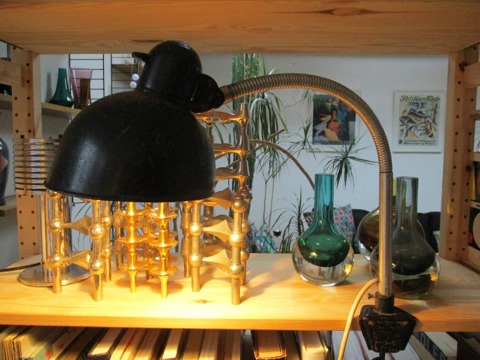 Kaiser Idell schwarz Schwanenhals Klemmlampe Bauhaus original in Neuharlingersiel