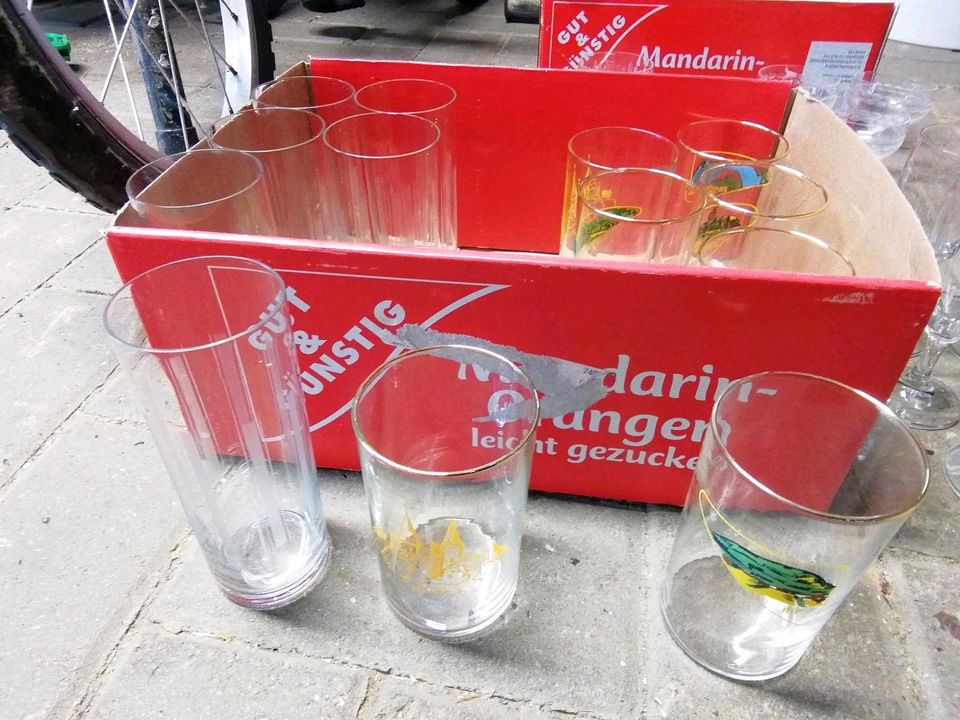 Glas Sektglas Glasschalen Haushaltsauflösung in Ellrich