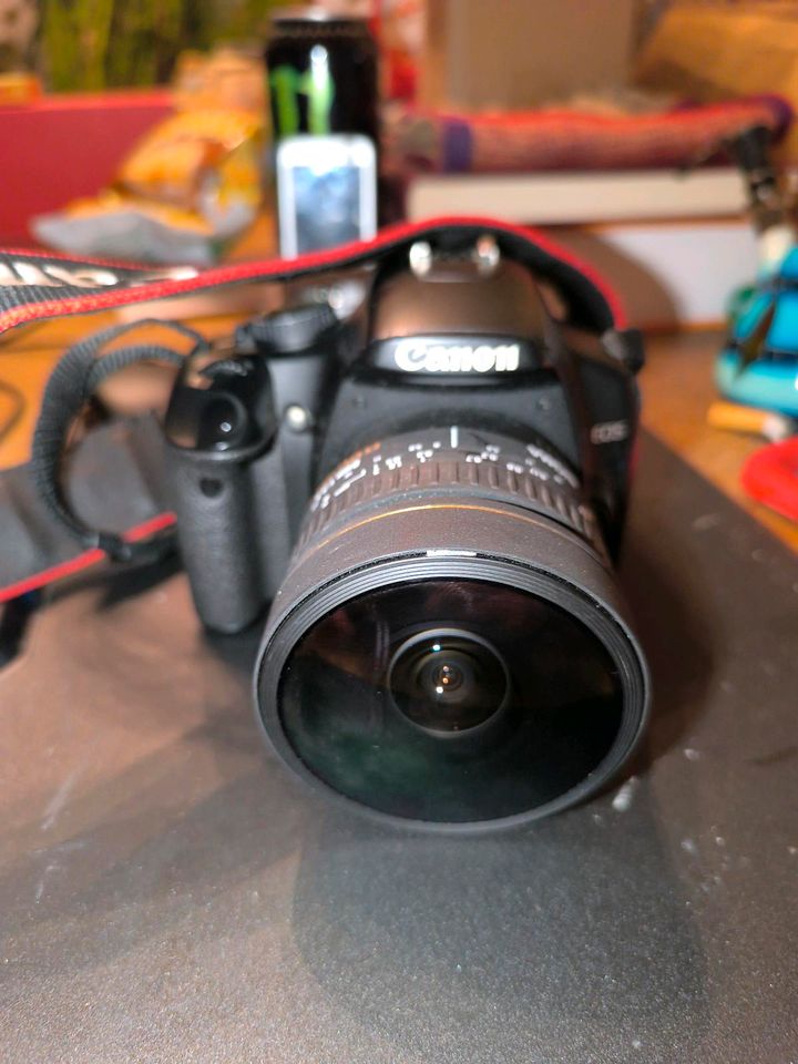 Canon Spiegelreflex camera mit Sigma fish eye EX DG 8mm in Ingolstadt