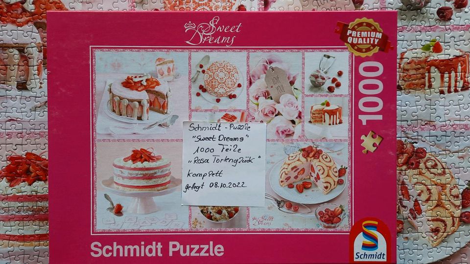 Schmidt Puzzle 1000er Sweet Dreams "Rosa Tortenglück" in Bellheim