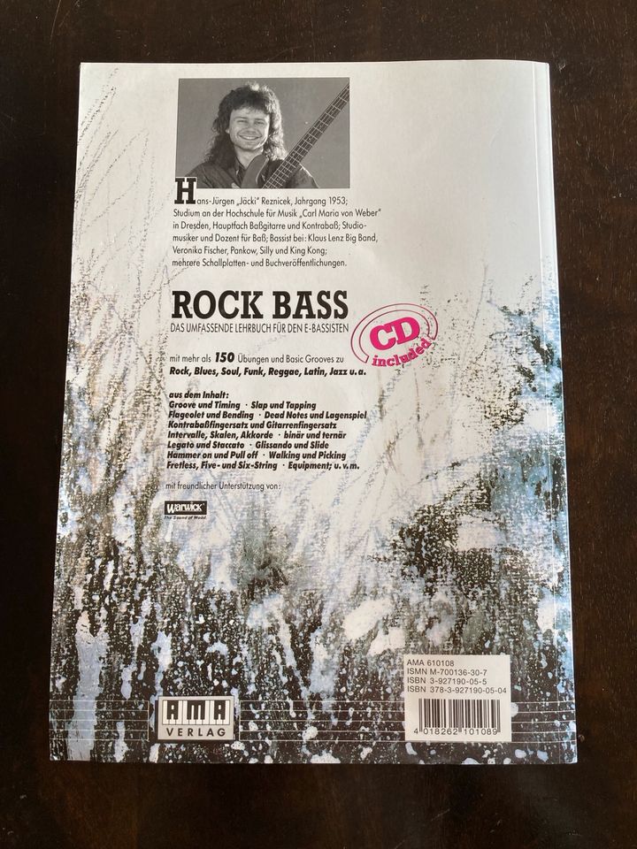 Rock Bass Lehrbuch für E-Bassisten von Jäcki Reznicek mit CD in Bonn