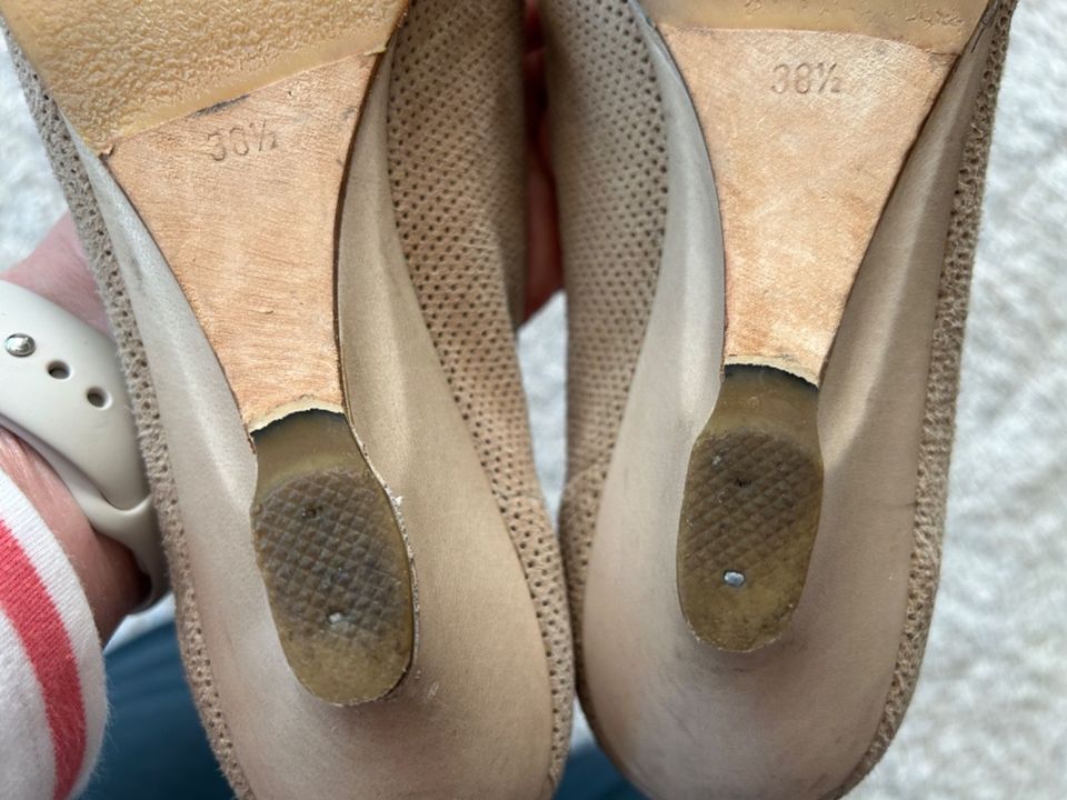 LARIO Sommer Ballerinas Pumps (Keilabsatz 4,5 cm) Gr. 38,5 Wedges in Düsseldorf