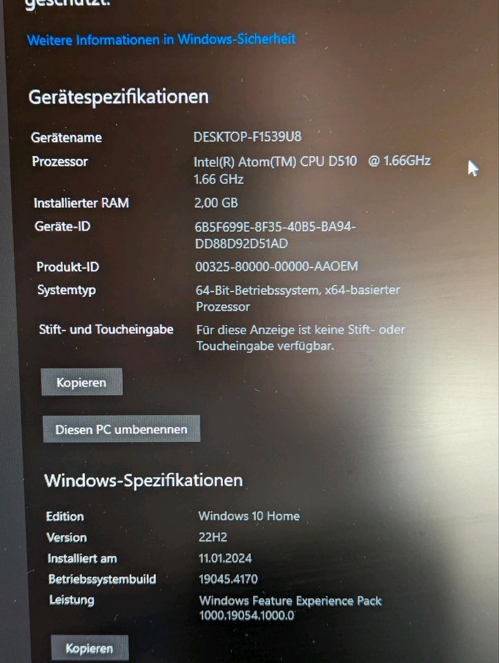 Lenovo Idea Centre Q150 / SSD / Win10 in Reinbek