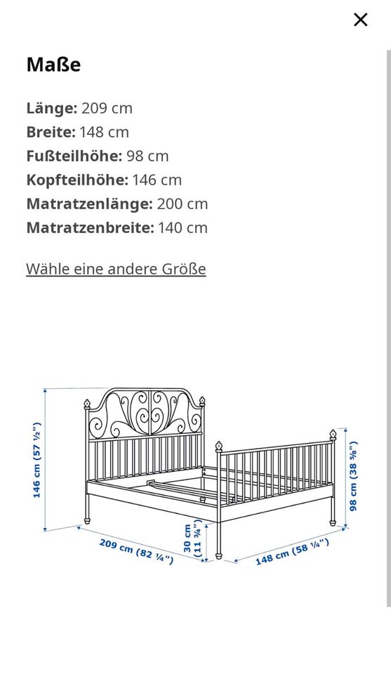 Bett 140x200 in Nürnberg (Mittelfr)