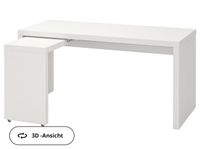 Schreibtisch mit Ausziehplatte, weiß, 151x65 cm Niedersachsen - Verden Vorschau