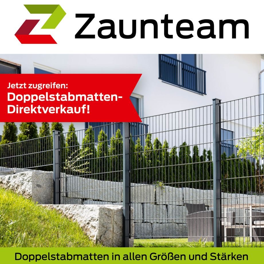 Bester Preis 20m Höhe 143cm 6/5/6 Doppelstabmattenzaun Metallzaun in Belm