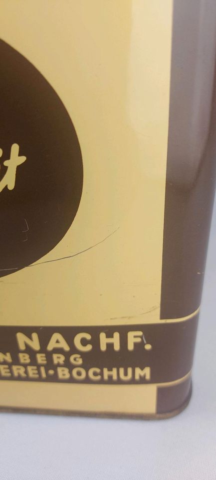 TRASS Kaffee Rösterrei Bochum Blechdose Reklame Werbung 50er in Herne