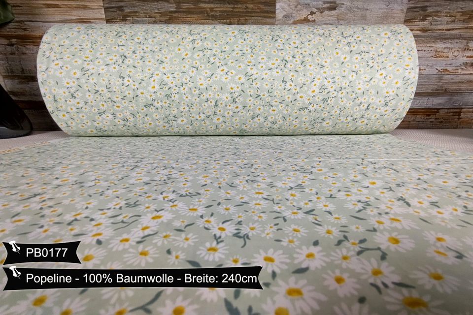 Baumwollstoff Doppelbreit 240cm VERSANDFREI Popeline Blume Motiven Weihnachten Stoffe Meterware ab 50cm Baumwolle Bastelstoffe Hochwertige Patchwork Basteln Dekostoffe Deko Stoff Öko-Tex in Leipzig