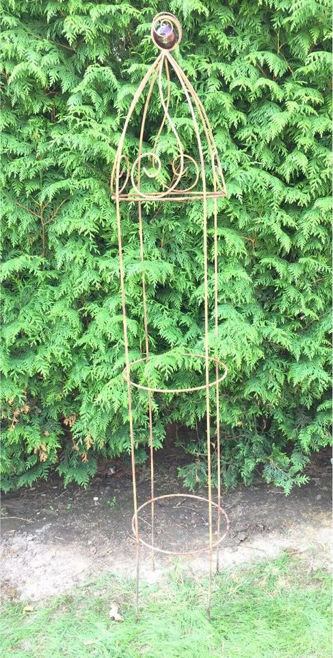 Rosensäule Obelisk Eisen 165 cm Rankhilfe Rosen-Gitter in Kamp-Lintfort