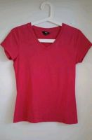 Top Shirt T-Shirt Basic Stretch V-Ausschnitt Pink Magenta S 36 Sachsen-Anhalt - Zeitz Vorschau