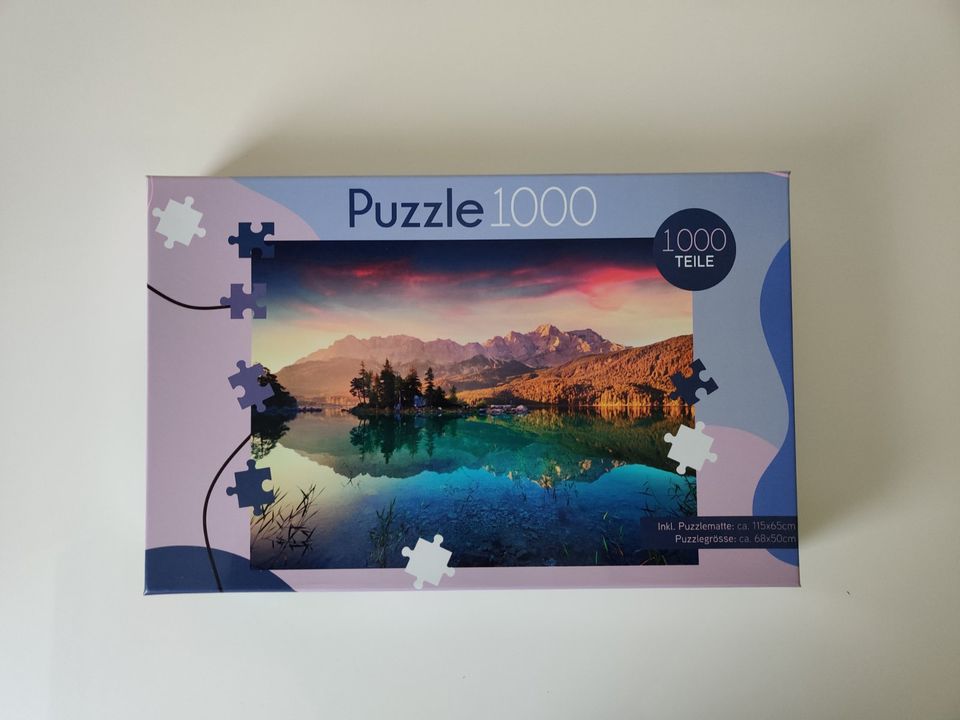 Puzzle 1000 Teile mit Puzzlematte, Eibsee in Heiligenhafen 