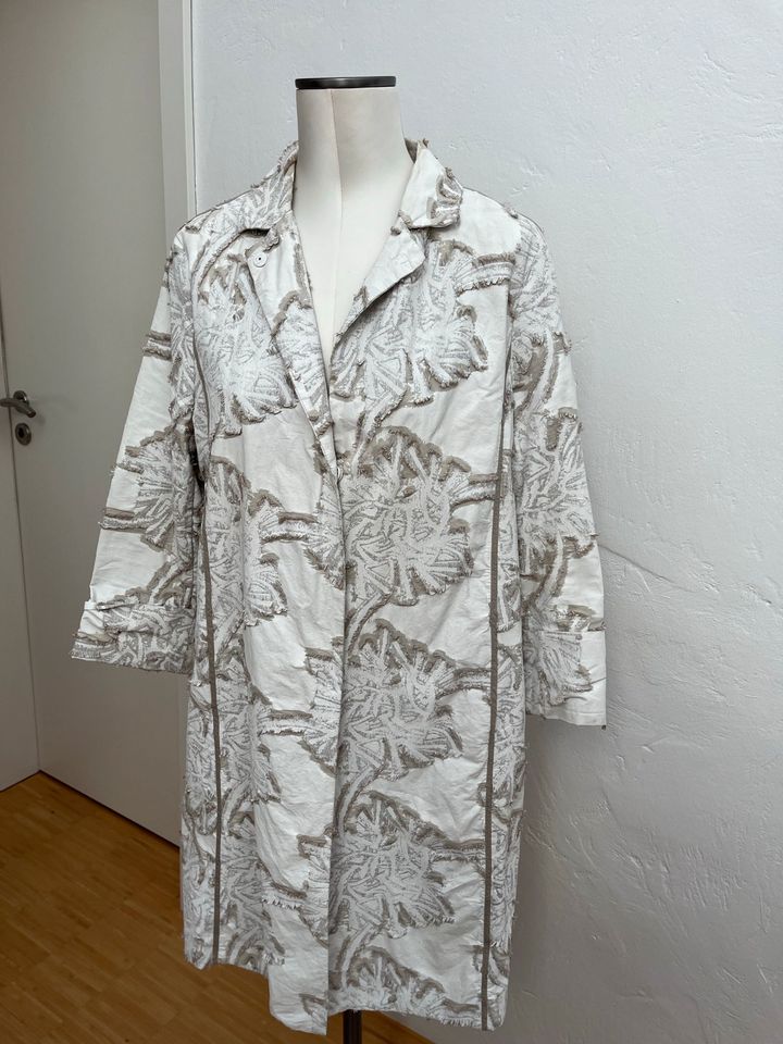 Annette Görtz leichter Mantel Jacke weiß grau 42 XL in Ennepetal