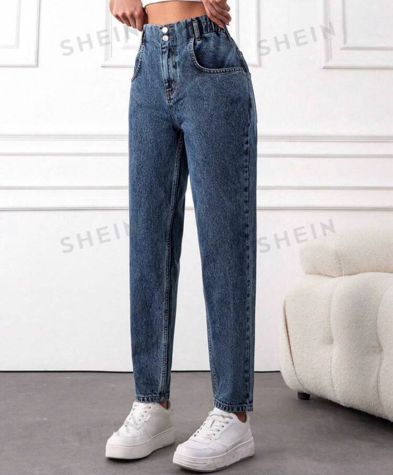 Damen Jeans Mom Fit Gummizug Größe 42 NEU in Coburg