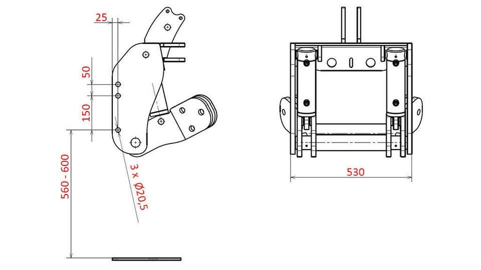 UNIVERSALE FRONTHYDRAULIK FÜR TRAKTOR KAT.2-1500kg in Köln