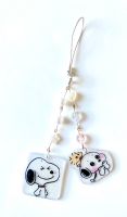 Cute snoopy key chain, key charm with pearl and beads, handmade Baden-Württemberg - Mannheim Vorschau