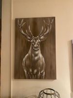 Wandbild Hirsch auf Holz, 80 x 120 cm, Die Faktorei Thüringen - Ronneburg Vorschau