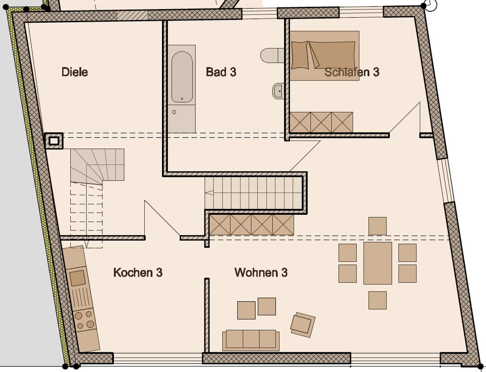 2 Zimmer Küche Bad Wohnung im Obergeschoss in 32825 in Blomberg